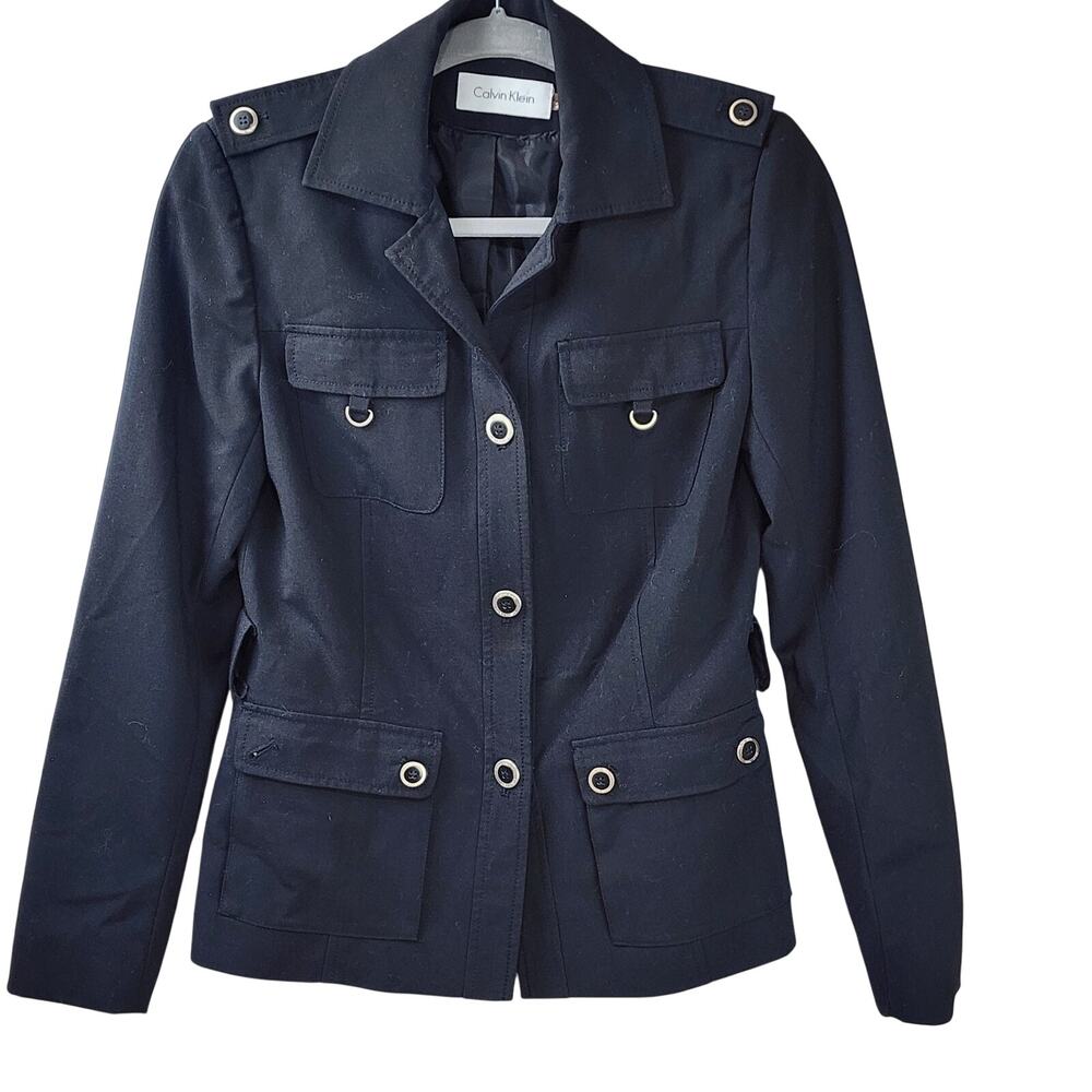 Calvin Klein Women's Jacket Black Water-Resistant Size 2